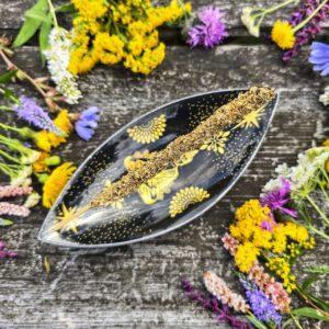 Emaliowana podstawka pod kadzidełka z aluminium - obrazek 3