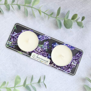 Podstawka pod świeczki tealight podwójna lawenda - obrazek 6