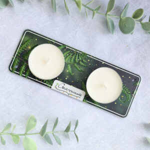 Podstawka pod świeczki tealight podwójna paprocie - obrazek 3