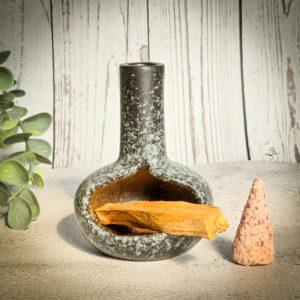 Ceramiczna podstawka do Palo Santo typu kominek - obrazek 2