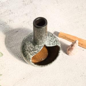 Ceramiczna podstawka do Palo Santo typu kominek - obrazek 3