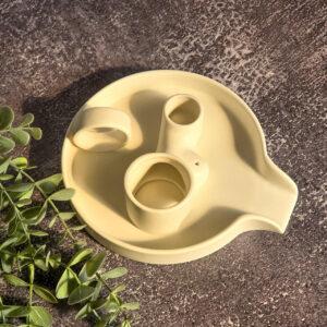 Ceramiczna podstawka do wszystkich kadzideł biała - obrazek 2