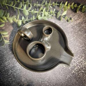 Ceramiczna podstawka do wszystkich kadzideł czarna - obrazek 2