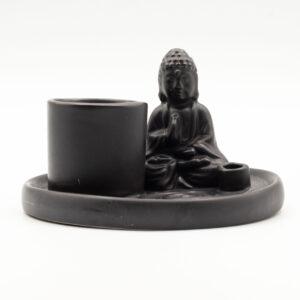 Wielofunkcyjna Podstawka pod Kadzidełka Budda - Czarna Matowa - obrazek 2