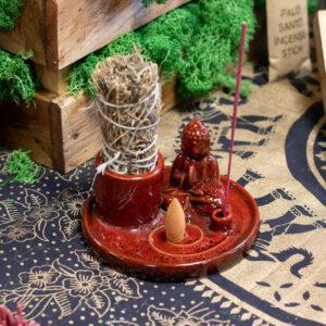 Wielofunkcyjna Podstawka pod Kadzidełka Budda - Czarna Matowa - obrazek 8